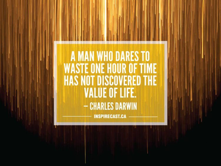 A man who dares to waste one hour of time has not discovered the value of life. — Charles Darwin
