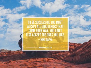 To be successful you must accept all challenges that come your way. You can't just accept the ones you like. — Mike Gafka